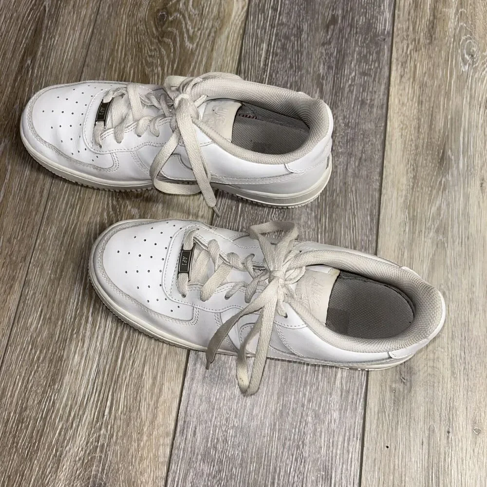 Nike Air Force 1 AF1 Low Triple White 314192-117 Youth US Size 7Y Sneaker Shoes